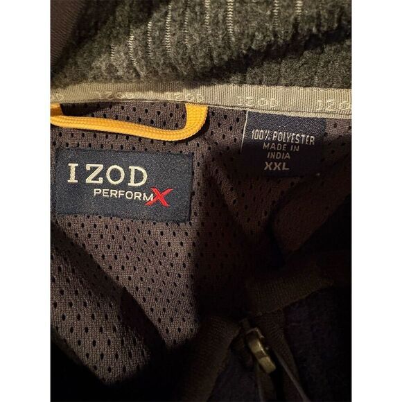 Izod Men's XXL Blue 1/4 Zip Fleece Windbreaker Jacket Casual - Picture 8 of 9